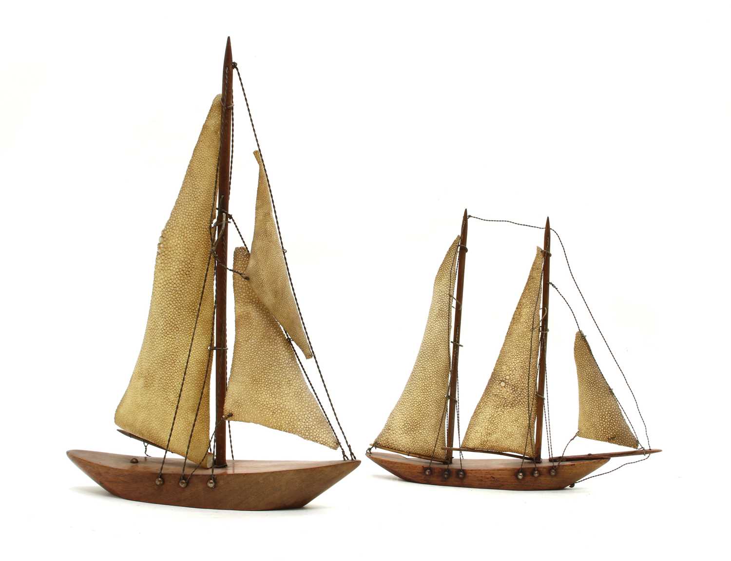 Lot 48 - Two French yacht models