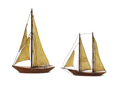 Lot 48 - Two French yacht models