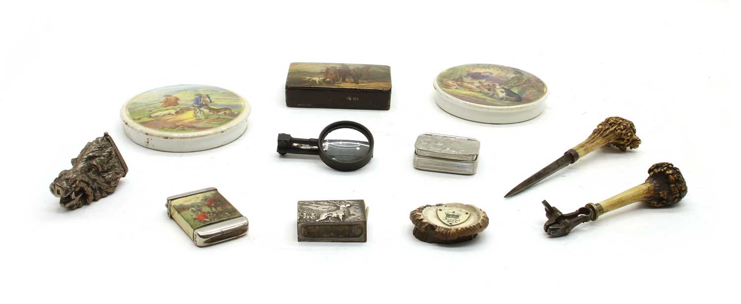 Lot 66 - Eleven various hunting, stalking and fishing interest items