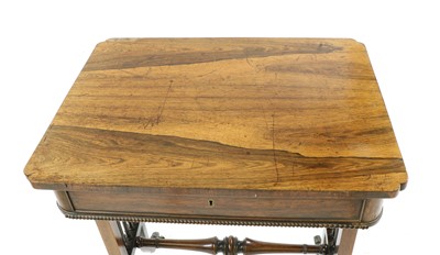Lot 231 - A George IV rosewood work table in the manner of Gillows