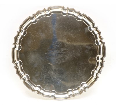 Lot 15 - An Edward VII silver salver