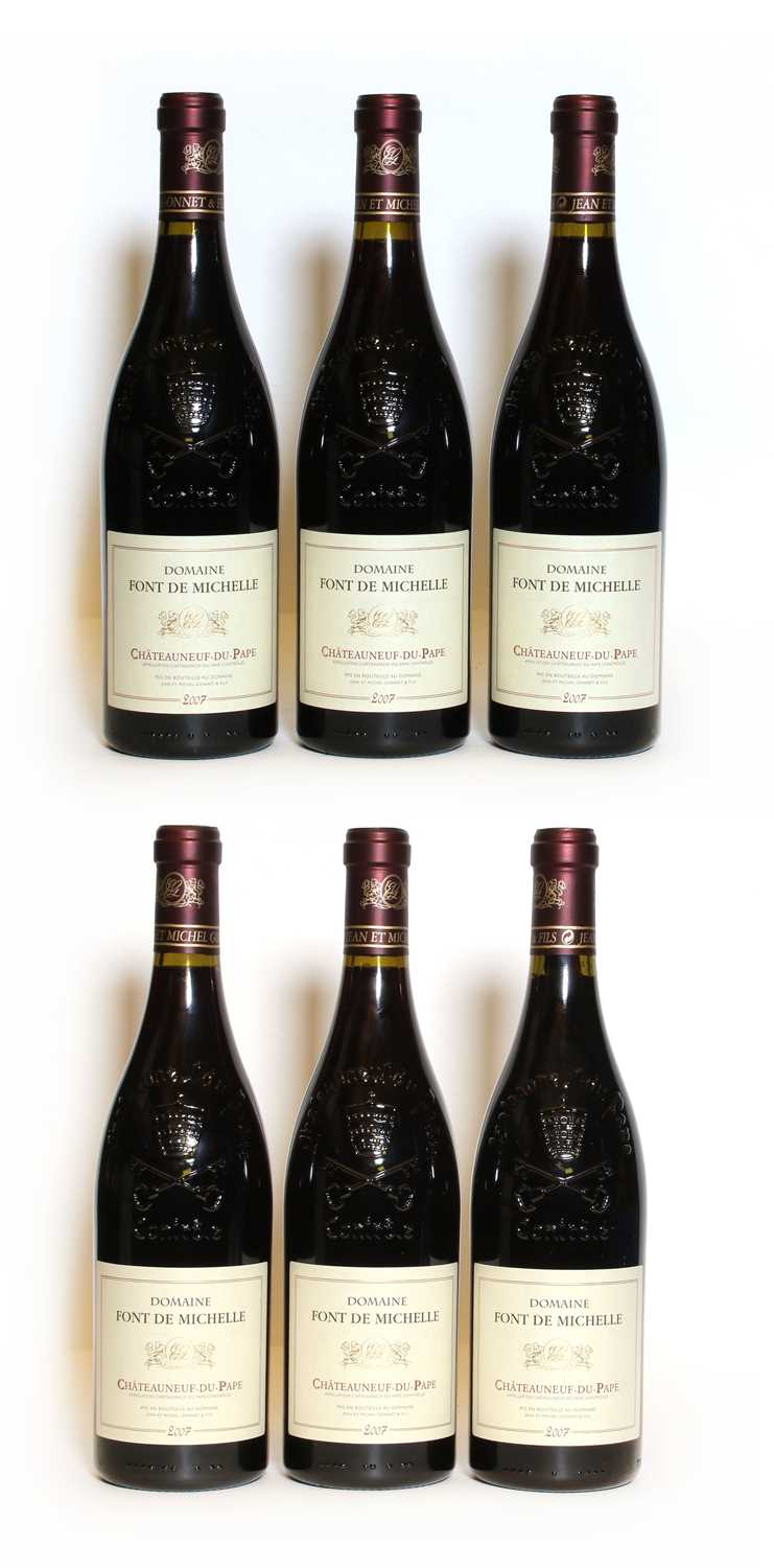 Lot 103 - Chateauneuf-du-Pape, Domaine Font de Michelle, 2007, six bottles (boxed)