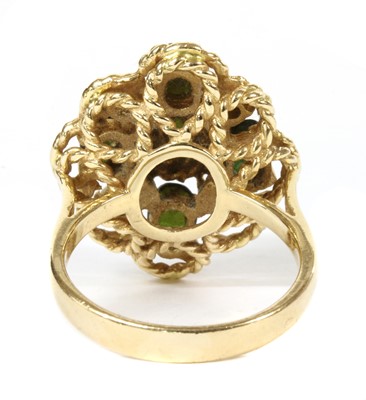 Lot 306 - A 14ct gold tourmaline and split pearl ring, c.1970