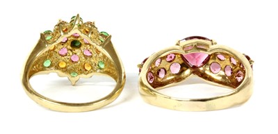 Lot 405 - A 9ct gold pink tourmaline ring