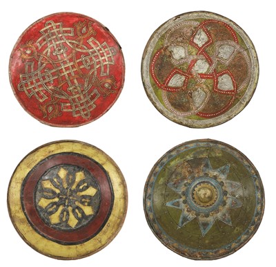 Lot 914 - Four Indian dhal parrying shields