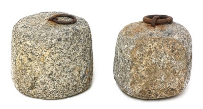 Lot 363 - A pair of granite tethers