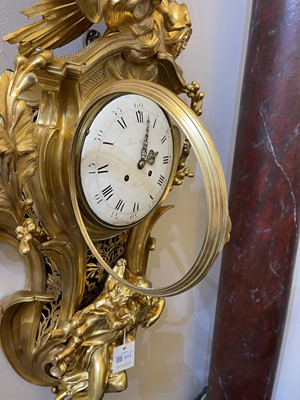 Lot 637 - A large Louis XVI-style gilt-bronze cartel clock