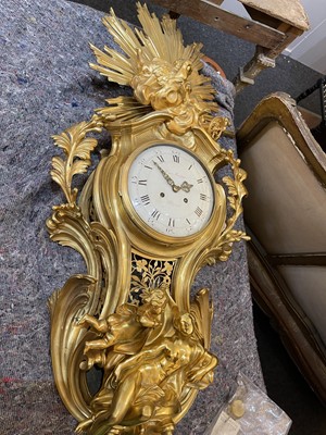 Lot 637 - A large Louis XVI-style gilt-bronze cartel clock