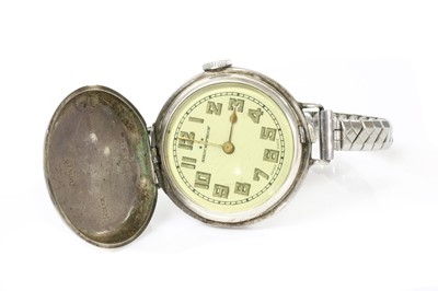 Lot 467 - A sterling silver Rolex full hunter officer's trench watch, c.1915
