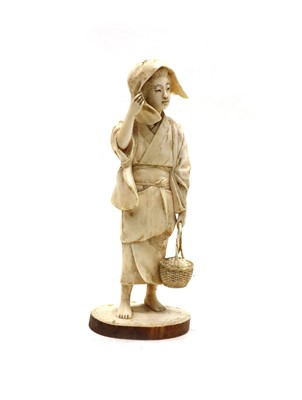 Lot 147 - A Japanese ivory figure