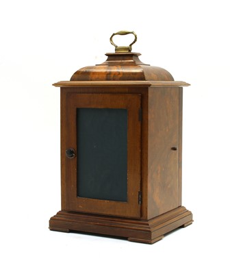 Lot 132 - A George III style figured walnut bracket clock