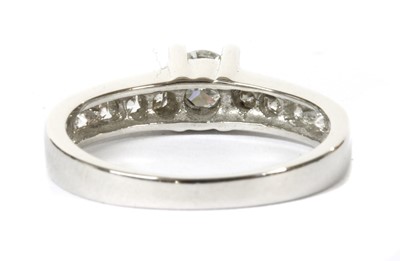 Lot 80 - A white gold single stone diamond ring