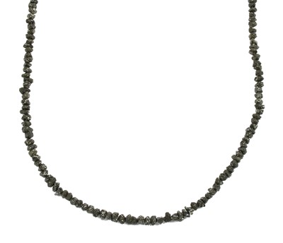 Lot 172 - A rough black diamond crystal necklace