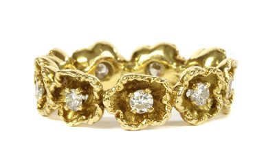 Lot 157 - A gold diamond full eternity ring