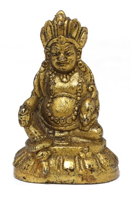Lot 230 - A Chinese miniature gilt-bronze bodhisattva