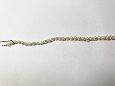 Lot 345 - Two rows of graduated cultured pearls
