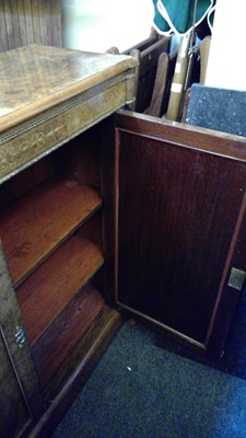 Lot 241 - A Victorian inlaid walnut two door pier cabinet