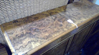 Lot 241 - A Victorian inlaid walnut two door pier cabinet