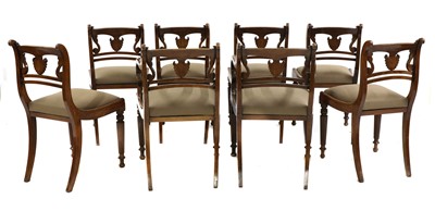 Lot 308 - A set of eight George IV mahogany dining chairs in the manner of Gillows