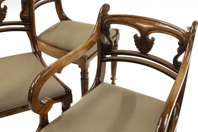 Lot 308 - A set of eight George IV mahogany dining chairs in the manner of Gillows
