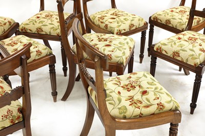 Lot 311 - A set of eight George IV mahogany bar back dining chairs