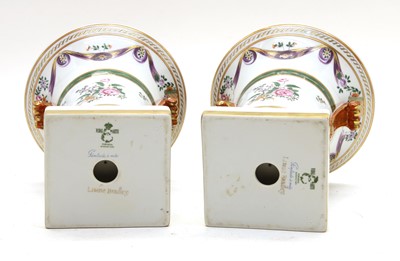 Lot 136 - A pair of Portuguese Vidal Arte porcelain vases