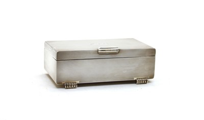 Lot 138a - A mid-20th century silver cigarette box