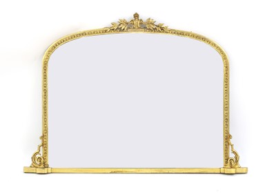 Lot 253 - A late 19th century giltwood overmantel mirror