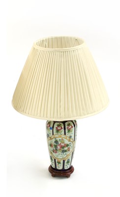Lot 257 - A Continental porcelain table lamp