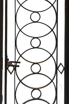 Lot 389 - A pair of French painted wrought iron country house gates