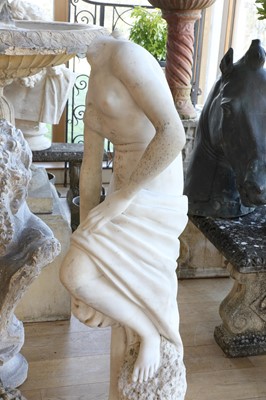Lot 397 - A carved marble statue of Venus of the Bath