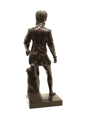 Lot 129 - A bronze figure of a young boy in Elizabethan costume