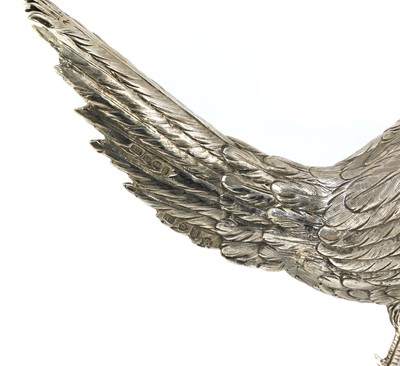 Lot 831 - An Edwardian silver model of a hen pheasant