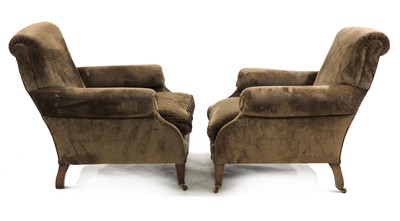 Lot 706 - A pair of easy armchairs