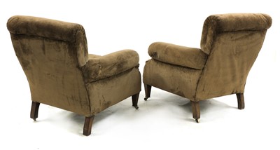 Lot 706 - A pair of easy armchairs