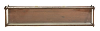 Lot 862 - A long mahogany-framed glazed display case