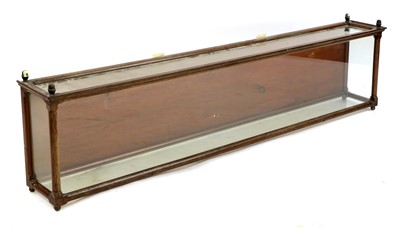 Lot 862 - A long mahogany-framed glazed display case