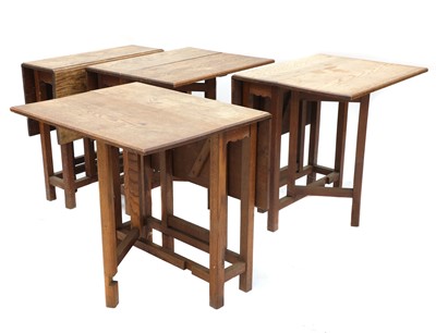 Lot 467 - Four Cotswold oak gateleg tables