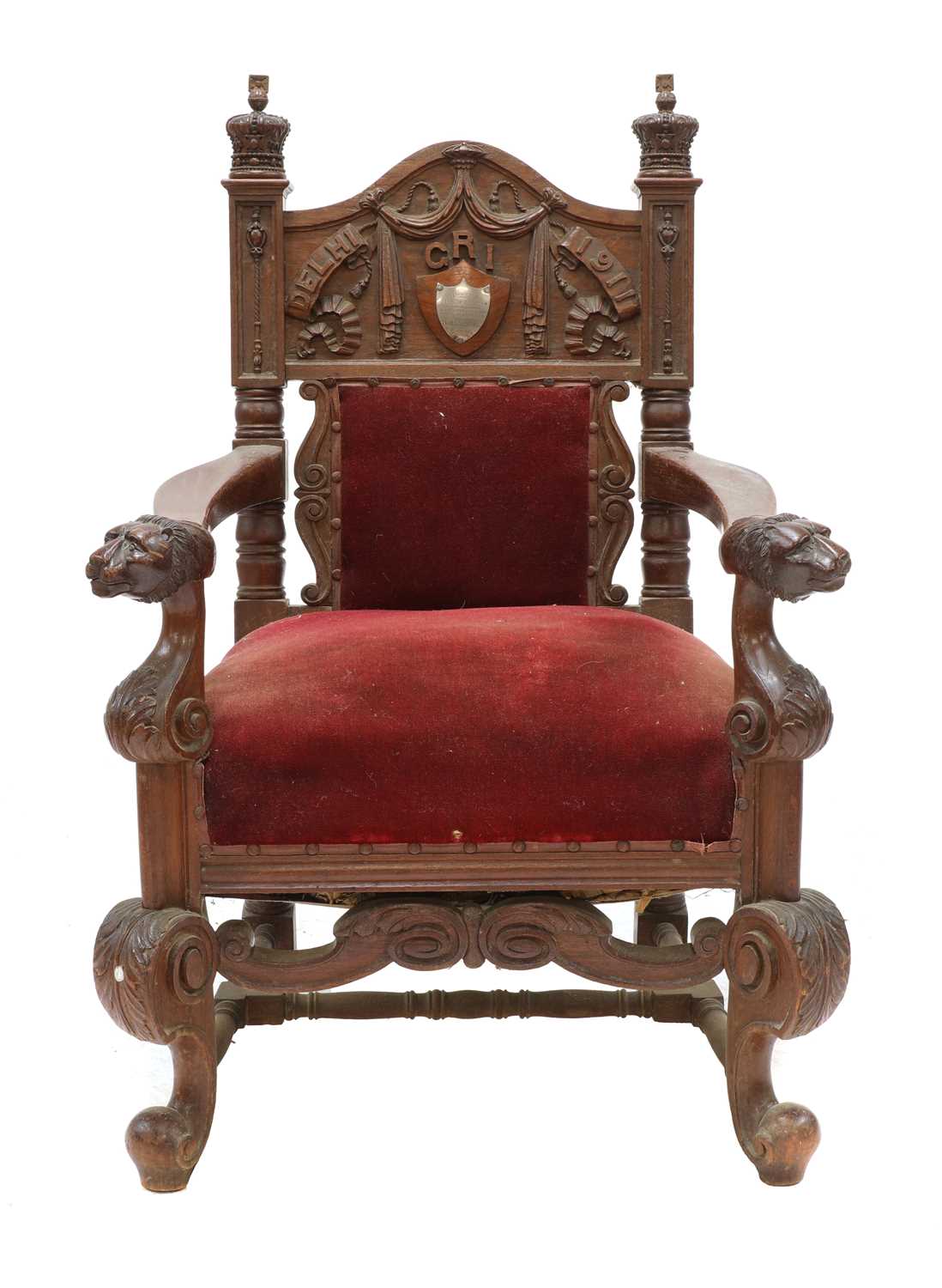 Lot 954 - A 1911 Delhi Durbar armchair