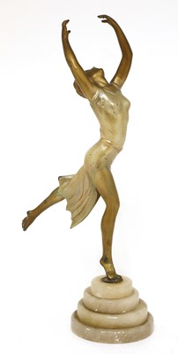 Lot 219 - An Art Deco gilt metal figure of a dancer