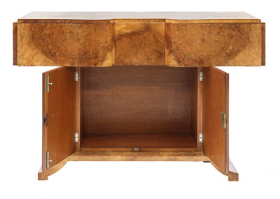 Lot 170 - An Art Deco burr walnut console table