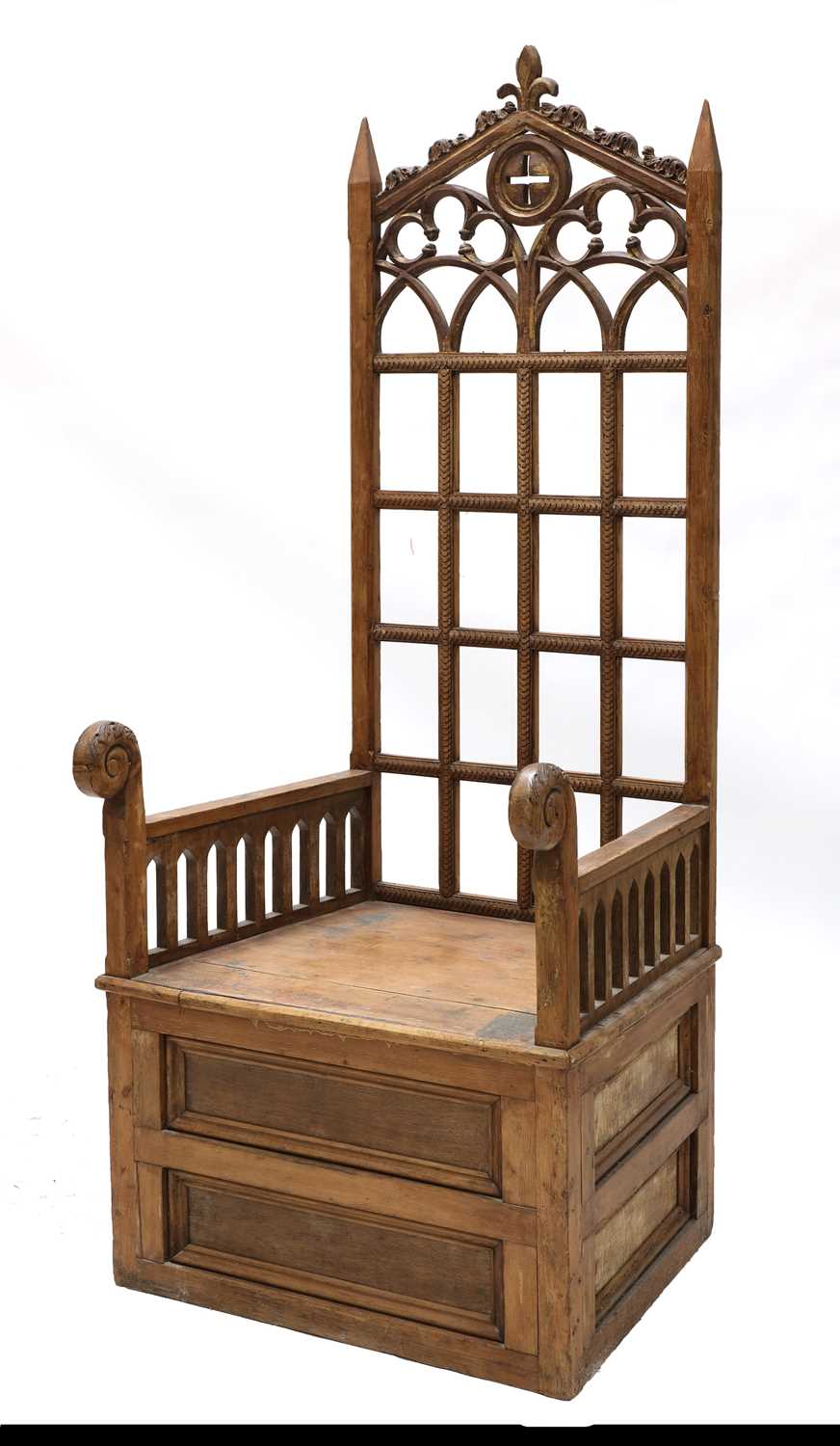 Lot 424 - BISHOP'S CHAIR