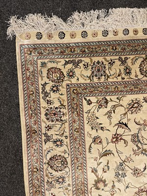 Lot 292 - A Persian wool and silk Tabriz rug