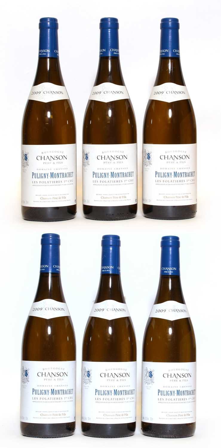 Lot 31 - Puligny Montrachet, 1er Cru, Les Folatieres, Domaine Chanson, 2009, six bottles (owc)