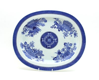 Lot 80 - A 19th century Chinese blue and white porcelain plate