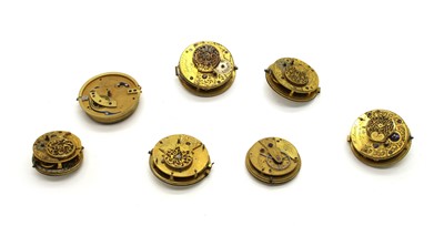Lot 113 - Fourteen 18th and 19th century pocket watch movements