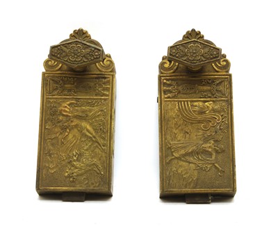 Lot 152 - A pair of gilt metal door fittings