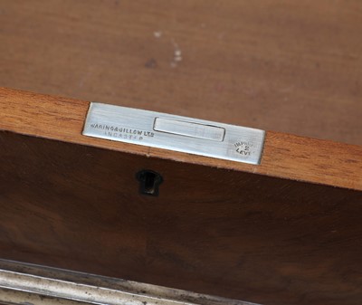 Lot 111 - An Art Deco burr walnut and ebonised dressing table