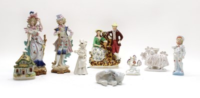 Lot 134a - Pottery and porcelain figures
