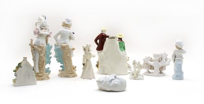 Lot 134 - Pottery and porcelain figures